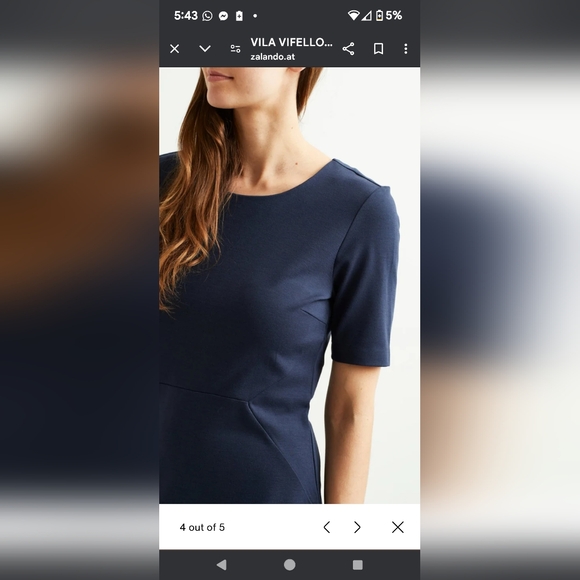 VILA VIFELLOW DRESS - sheath dress - total eclipse SZ XL - Picture 2 of 13